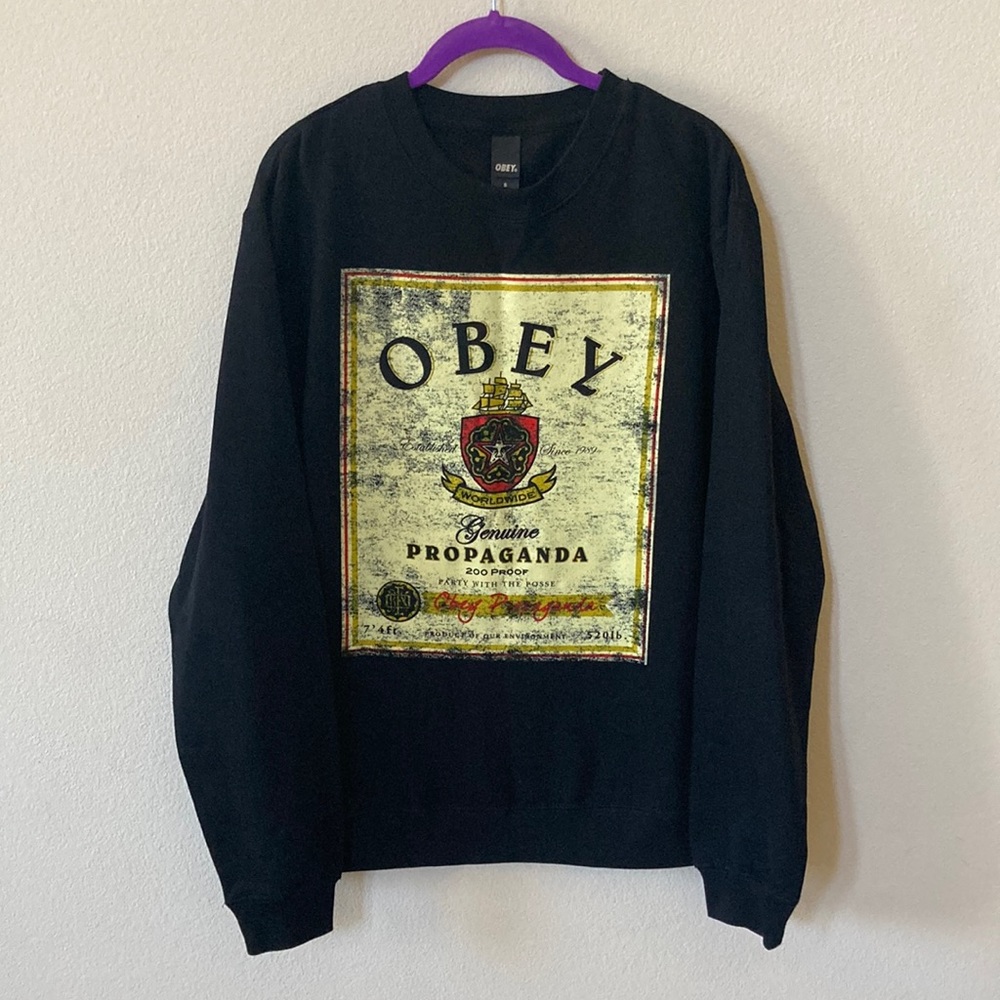 Obey Propaganda Mens Sweater Genuine 200 Proof Size Small NWOT New Vintage